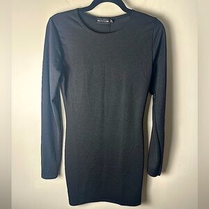 PRETTYLITTLETHING NWT Women’s Bodycon Long Sleeve Little Black Dress Size 8